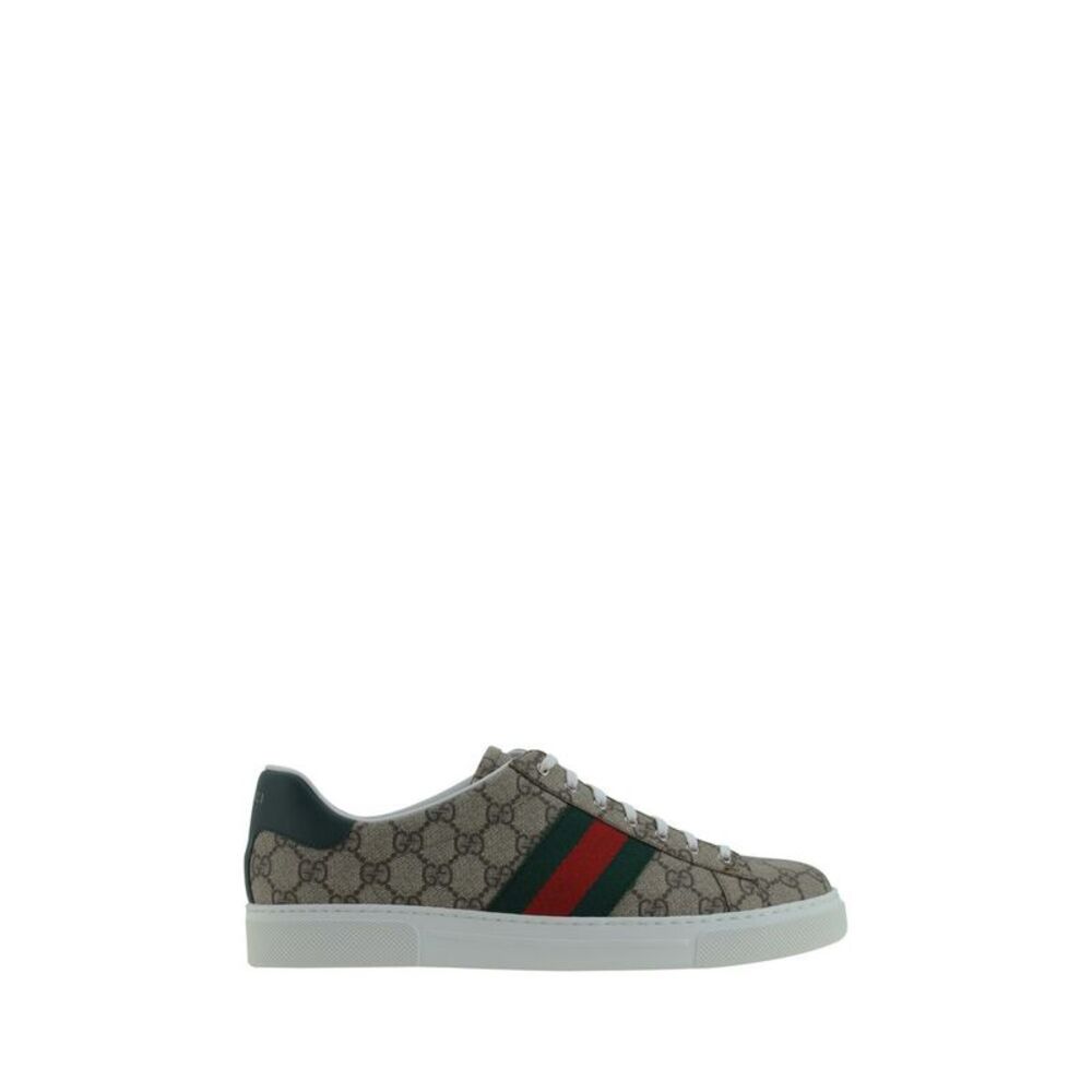 Gucci Beige Fabric Low Top Men's Sneakers